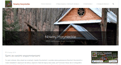 Desktop Screenshot of nowiny.horyniec.info